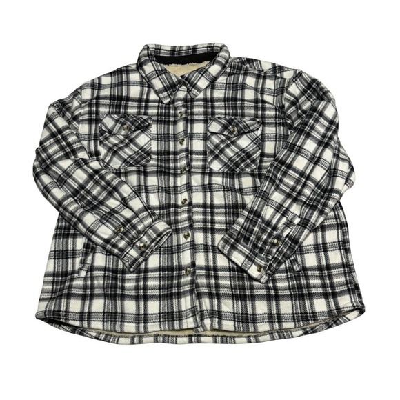 Sage Jackets & Blazers - NWT Sage Collective Plaid Shirt Jacket Sherpa Lining Women's Size XXL Comfy